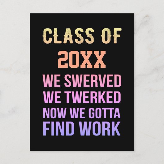 Klasse van Jaar Nieuwheid Briefkaart (Voorkant)