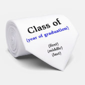 Klasse van , (jaar van afstuderen), (eerste) (midd stropdas (Opgerold)