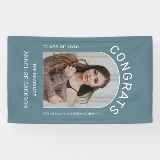 Klasse van jaarminimalistische congraten afstudere spandoek (Horizontaal)