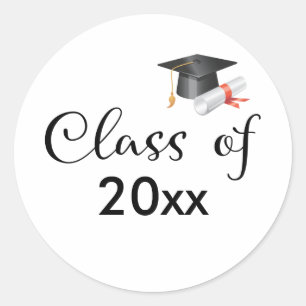 Klasse van je aangepast Afstuderen jaar Ronde Sticker