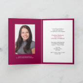 Klasse van kastanjebruine rode afstuderen fotoaank (Binnen)