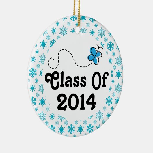 Klasse van kerstversiering voor Afstuderen 2014 Keramisch Ornament (Rechts)