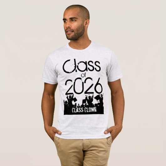 Klasse van Klasse en Clown Afstuderen T-shirt (Voorkant volledig)