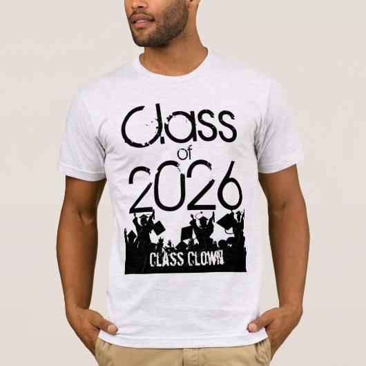 Klasse van Klasse en Clown Afstuderen T-shirt (Voorkant)