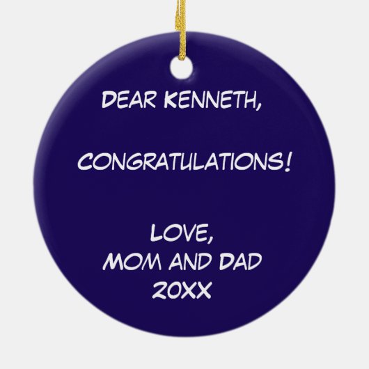 Klasse van lacrosse 2013 keramisch ornament (Achterkant)