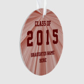 Klasse van maroon Round Ornament 2015 (voorkant)
