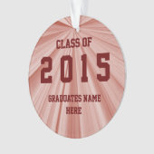Klasse van maroon Round Ornament 2015 (voorkant)