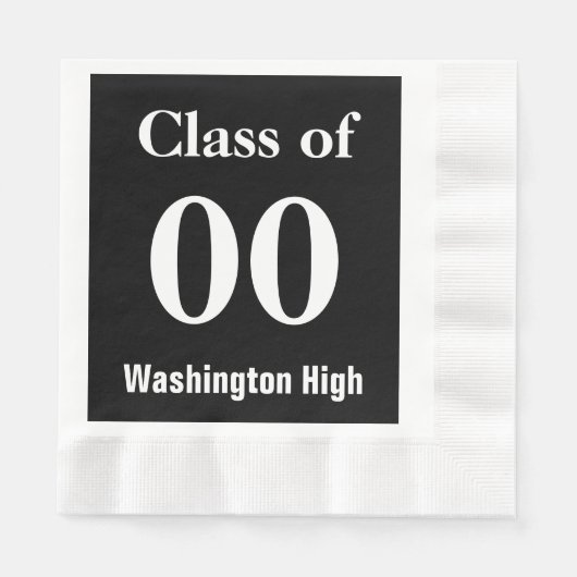 Klasse van naam van school en Jaar elke kleur Servetten (Voorkant)