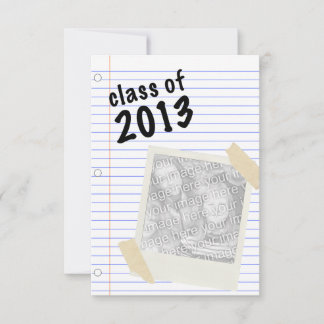Klasse van notitieboek papier van 2013 kaart