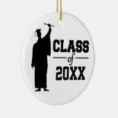 Klasse van om het even welk jaar douaneversiering keramisch ornament (Rechts)