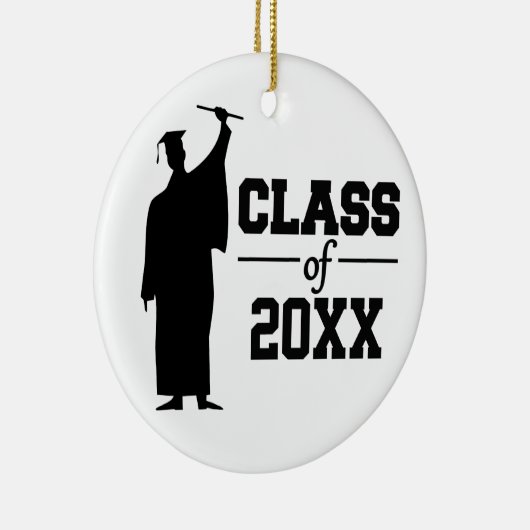Klasse van om het even welk jaar douaneversiering keramisch ornament (Rechts)