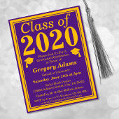 Klasse van Paars Afstuderen van 2023 Uitnodiging Briefkaart