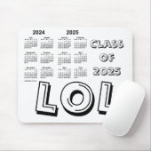 Klasse van schooljaarrooster 2025 van Janz White Muismat (Met muis)