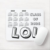 Klasse van schooljaarrooster 2026 van Janz White Muismat (Met muis)