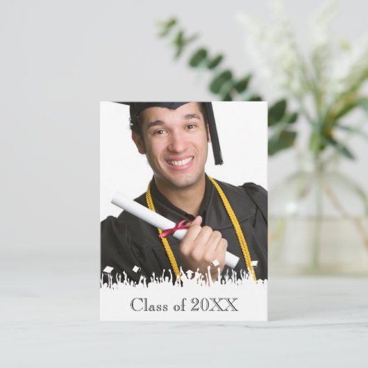 Klasse van Senior Afstuderen Invitation Uitnodiging Briefkaart (Staand voorkant)