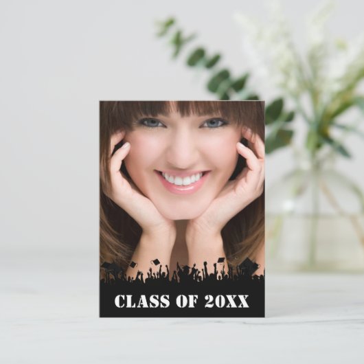 Klasse van Senior Afstuderen Open House Invitation Uitnodiging Briefkaart (Staand voorkant)