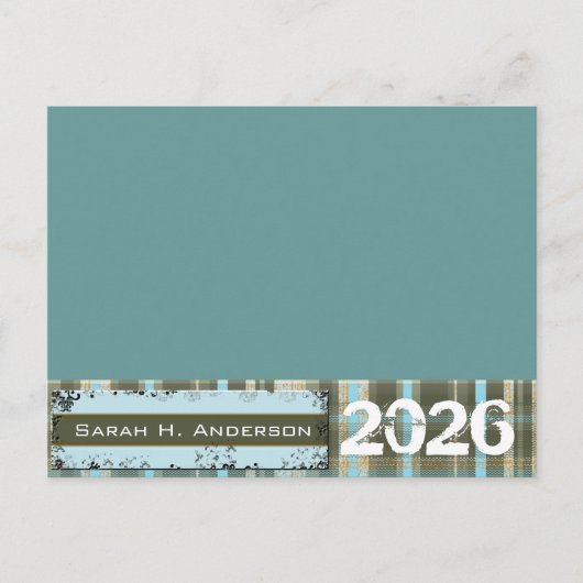 Klasse van Senior Photo Steam Punk Afstuderen Uitnodiging Briefkaart (Voorkant)