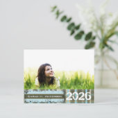 Klasse van Senior Photo Steam Punk Afstuderen Uitnodiging Briefkaart (Staand voorkant)