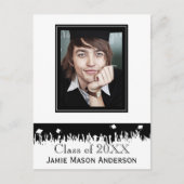 Klasse van Silhouette Senior Afstuderen Invite Uitnodiging Briefkaart (Voorkant)