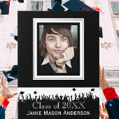 Klasse van Silhouette Senior Afstuderen Invite Uitnodiging Briefkaart