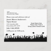 Klasse van Silhouette Senior Afstuderen Invite Uitnodiging Briefkaart (Achterkant)