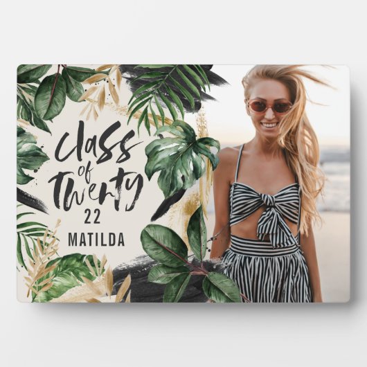 Klasse van tropisch afstuderen van modern botanisc fotoplaat (voorkant)