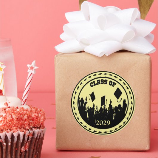 Klasse van U Kies Jaar en Kleur Ronde Sticker (Feest)