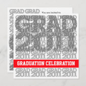 Klasse van uitnodiging 03A van de Graduation Party (Voorkant / Achterkant)