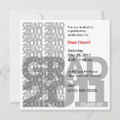 Klasse van uitnodiging 03A van de Graduation Party (Achterkant)