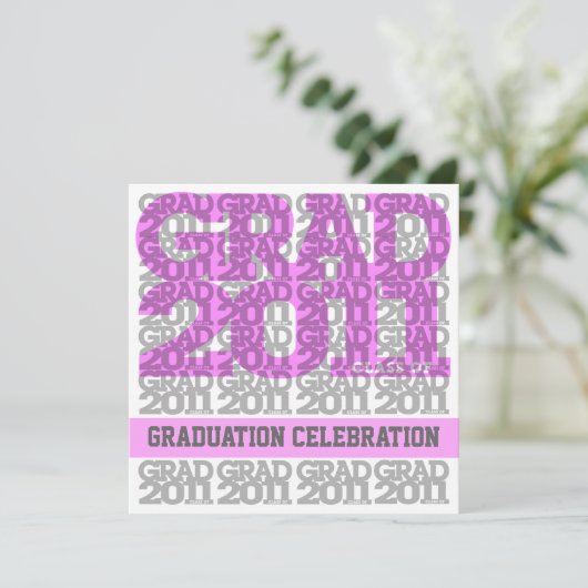 Klasse van uitnodiging 03B van de Graduation Party (Staand voorkant)