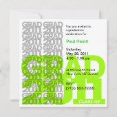 Klasse van uitnodiging 03D van de Graduation Party (Achterkant)