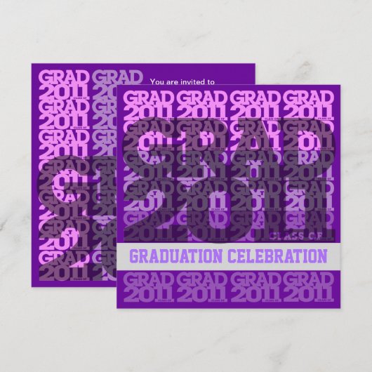 Klasse van uitnodiging 03h van de Graduation Party (Voorkant / Achterkant)