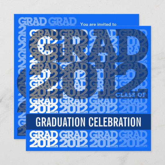 Klasse van uitnodiging 12BS van de Graduation Part (Voorkant / Achterkant)