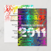 Klasse van uitnodiging van Afstuderen GM110 van 20 (Voorkant / Achterkant)