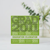 Klasse van uitnodiging van de Graduation Party 201 (Staand voorkant)