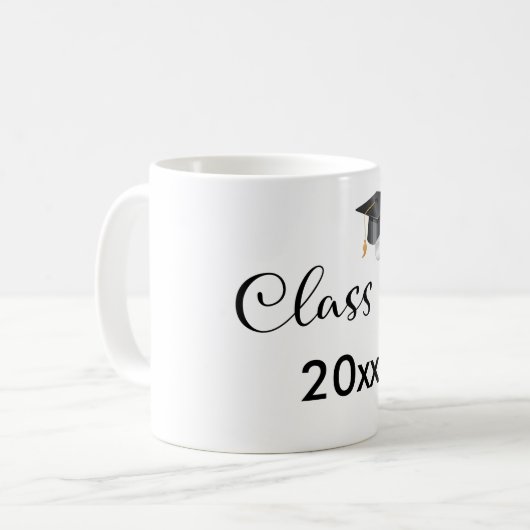 Klasse van uw jaar koffiemok (Voorkant links)