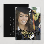 Klasse van verandering jaar Foto Afstuderen Uitnodiging Briefkaart (Voorkant / Achterkant)