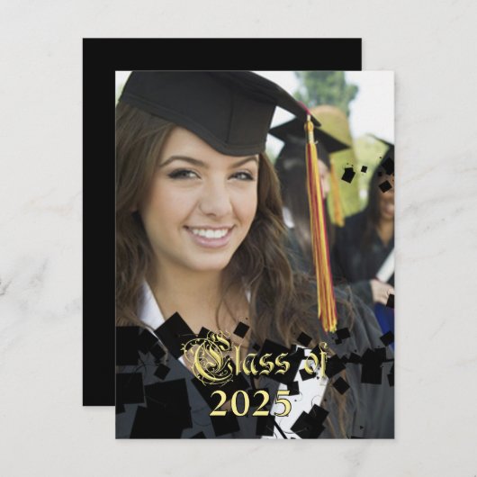 Klasse van verandering jaar Foto Afstuderen Uitnodiging Briefkaart (Voorkant / Achterkant)