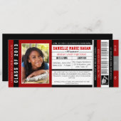 Klasse van VIP-toegangsbewijs van Afstuderen 2013 Kaart (Voorkant / Achterkant)