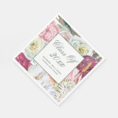 Klasse van Waterverf Floral Afstuderen 2022 Servet (Hoek)