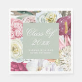 Klasse van Waterverf Floral Afstuderen 2022 Servet (Voorkant)