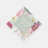 Klasse van Waterverf Floral Afstuderen 2022 Servet (Hoek)