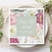 Klasse van Waterverf Floral Afstuderen 2022 Servet