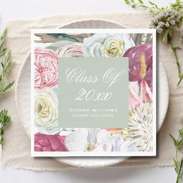 Klasse van Waterverf Floral Afstuderen 2022 Servet