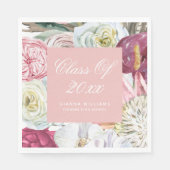 Klasse van Waterverf Floral Afstuderen 2022 Servet (Voorkant)