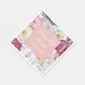 Klasse van Waterverf Floral Afstuderen 2022 Servet (Hoek)