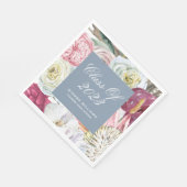 Klasse van Waterverf Floral Afstuderen 2022 Servet (Hoek)