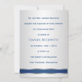 Klasse van, zilverblauw Mortier & diploma Afstuder Kaart (Achterkant)