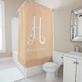 Klasse verfijnd elegant monogram H op maat Douchegordijn