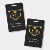 Klasse VIP-badge Bewerkbaar Budgetontwerp Badge (Voor- en achterkant)